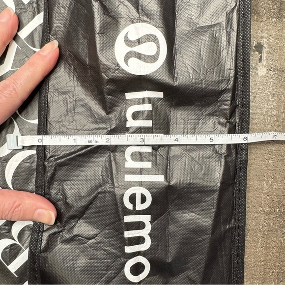 Lululemon Black Reusable Large Tote with White Logo - Picture 7 of 8